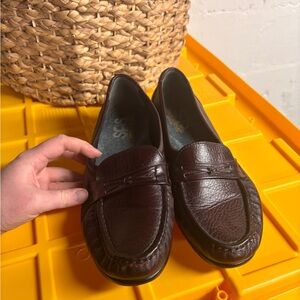 SAS Dark Brown Leather Loafers